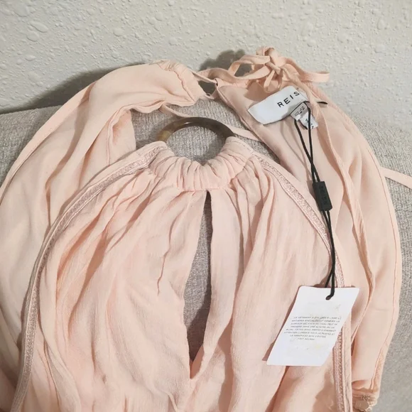 NWT REISS | Marta Midi Dress Pink in Size Med (8) - Picture 8 of 9